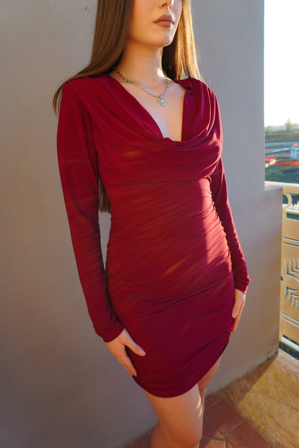 Abito scarlett bordeaux